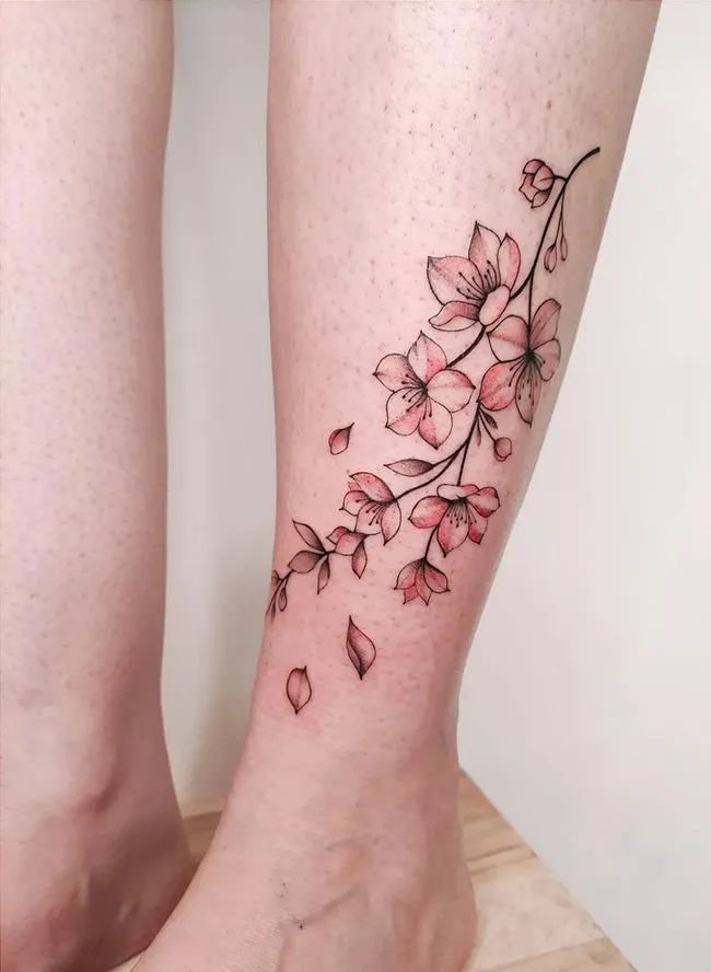 cherry blossom tattoos for women