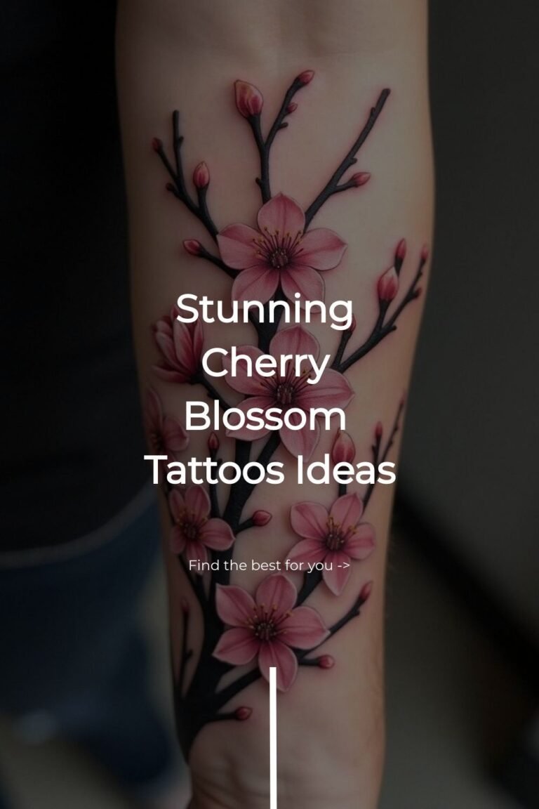 cherry blossom tattoos for women