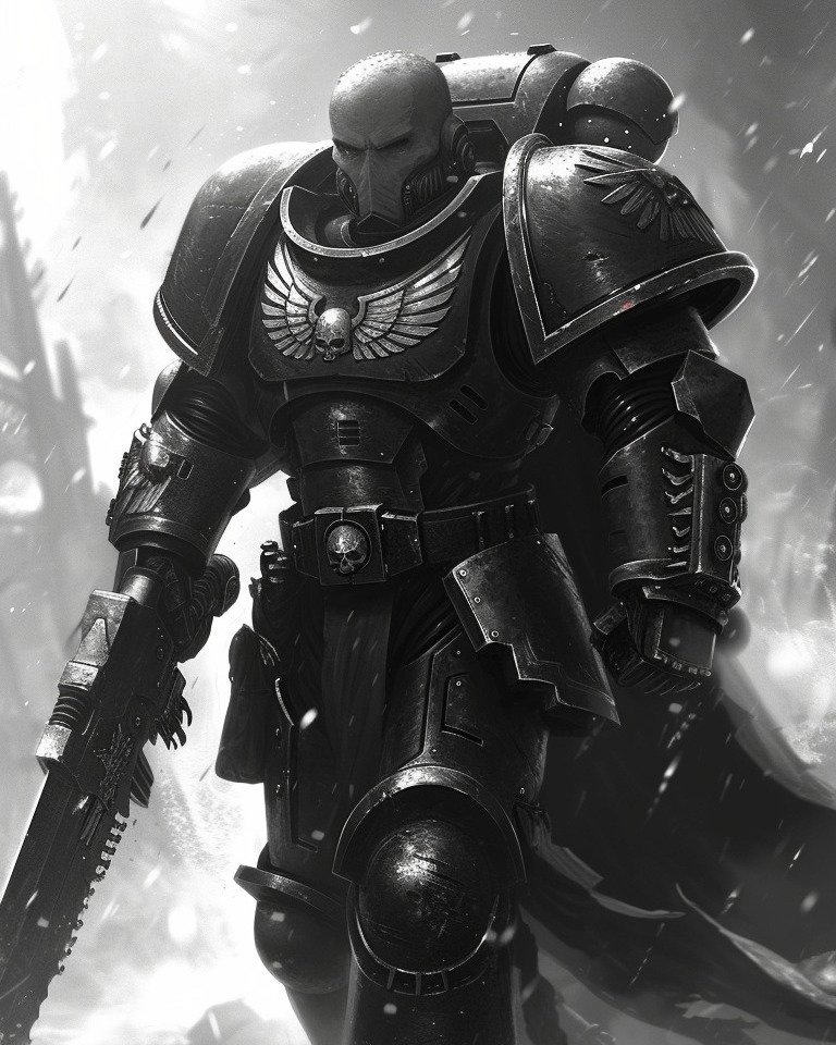 The eternal sentinel stands, a fusion of the ancient and the armoured, a silent