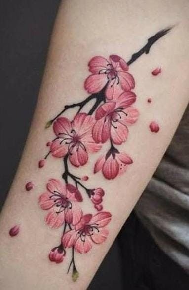 cherry blossom tattoos for women