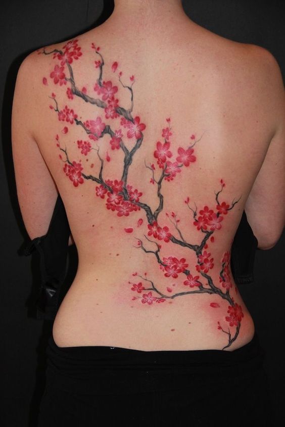 cherry blossom tattoos for women