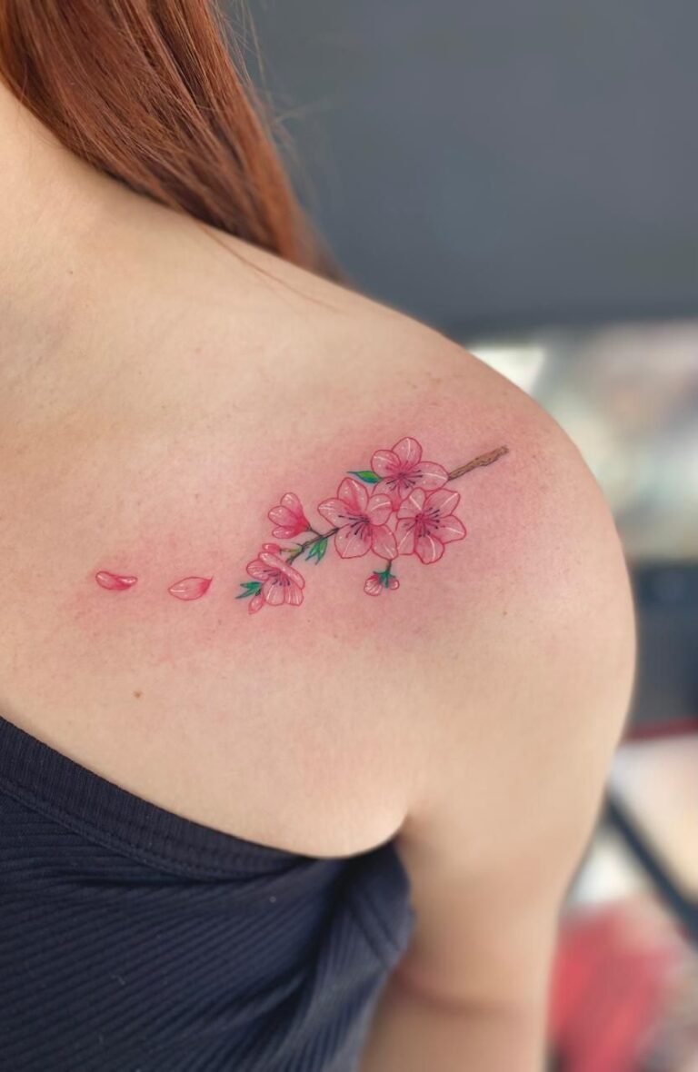 cherry blossom tattoos for women