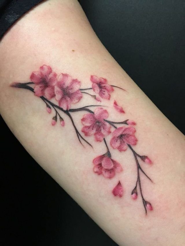 cherry blossom tattoos for women