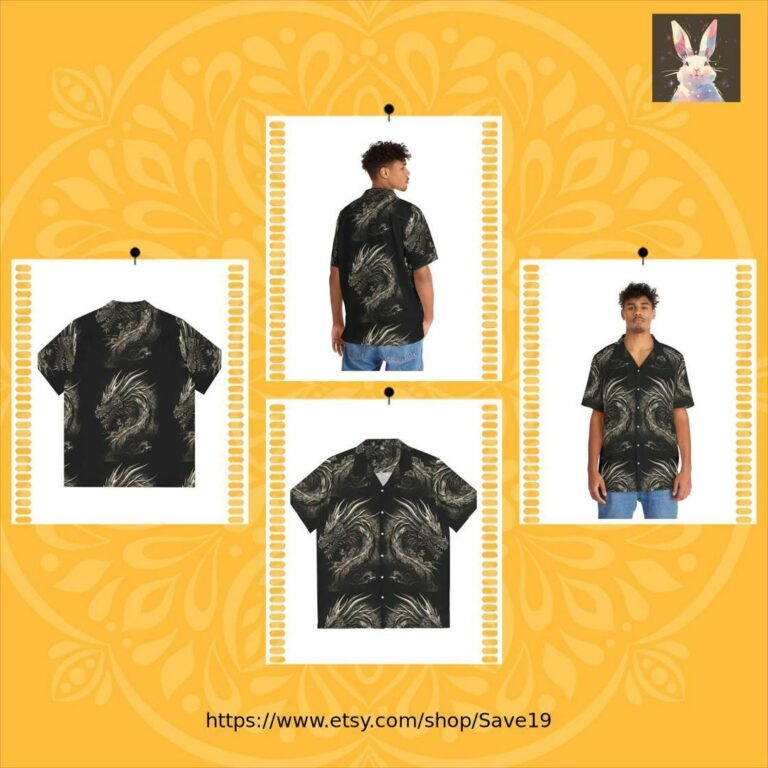 Shadow Dragon Men's Hawaiian Shirt (AOP)