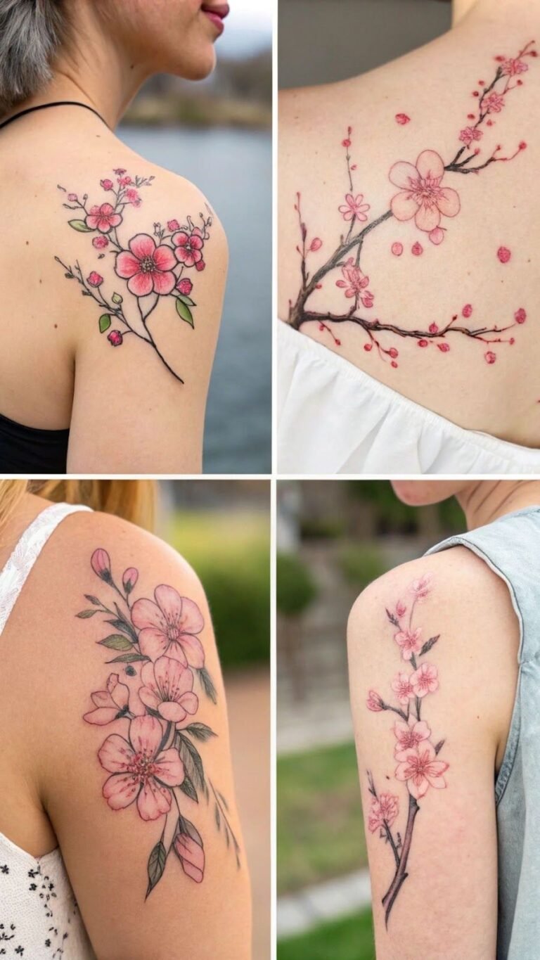cherry blossom tattoos for women