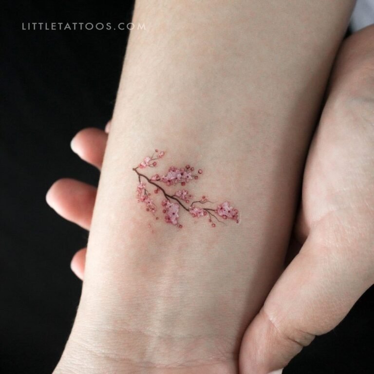 cherry blossom tattoos for women