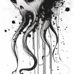 Contemplate the transient beauty of life and art with this stunning skull and fl