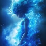 Dive into the deep blue cosmos with this ethereal being.