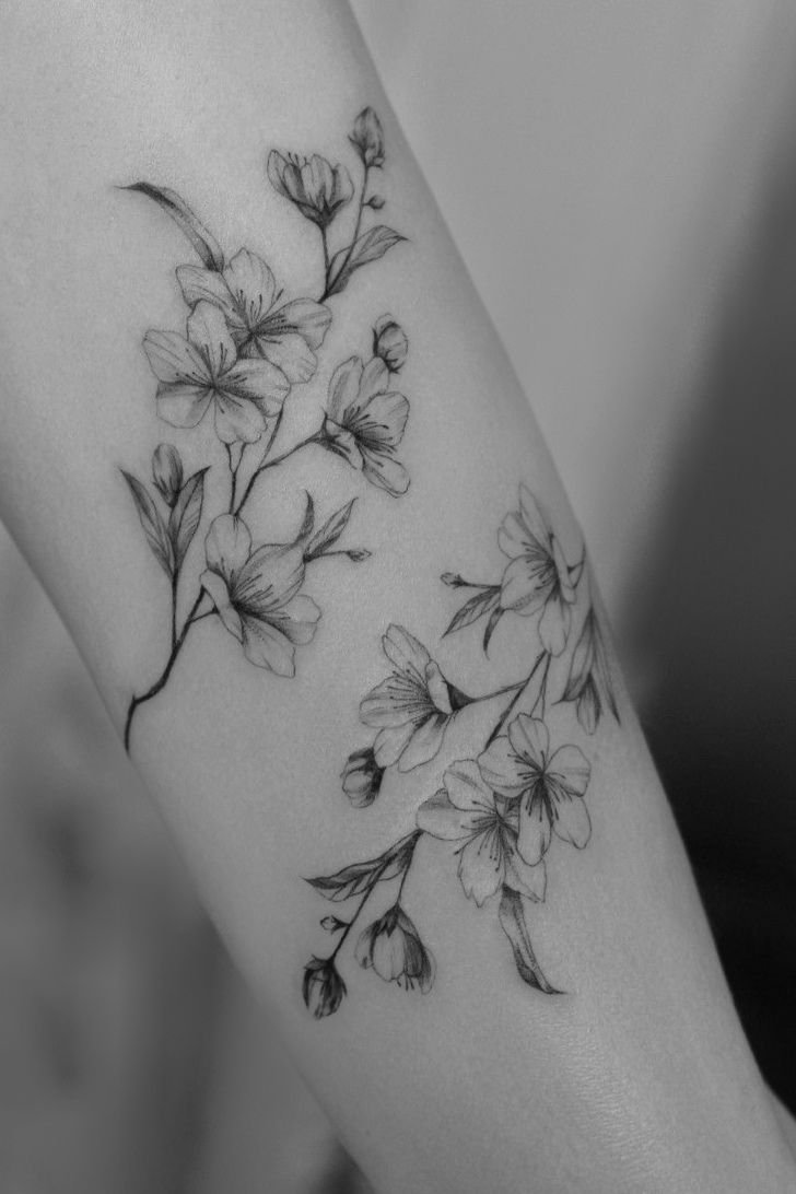 cherry blossom tattoos for women