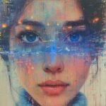 Captured in the canvas of life, her eyes reflect a universe of stories untold.