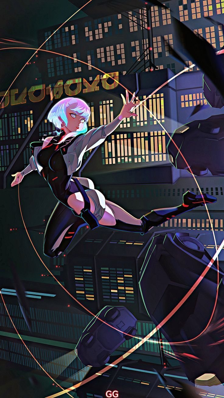 cyberpunk anime wallpaper