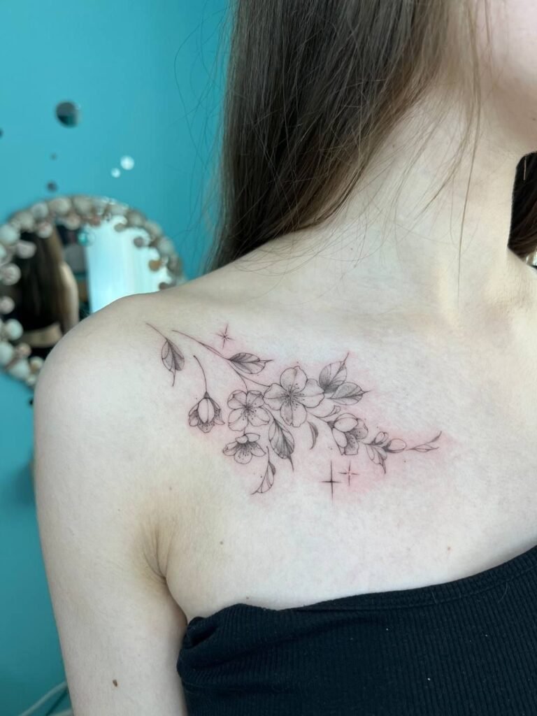 cherry blossom tattoos for women