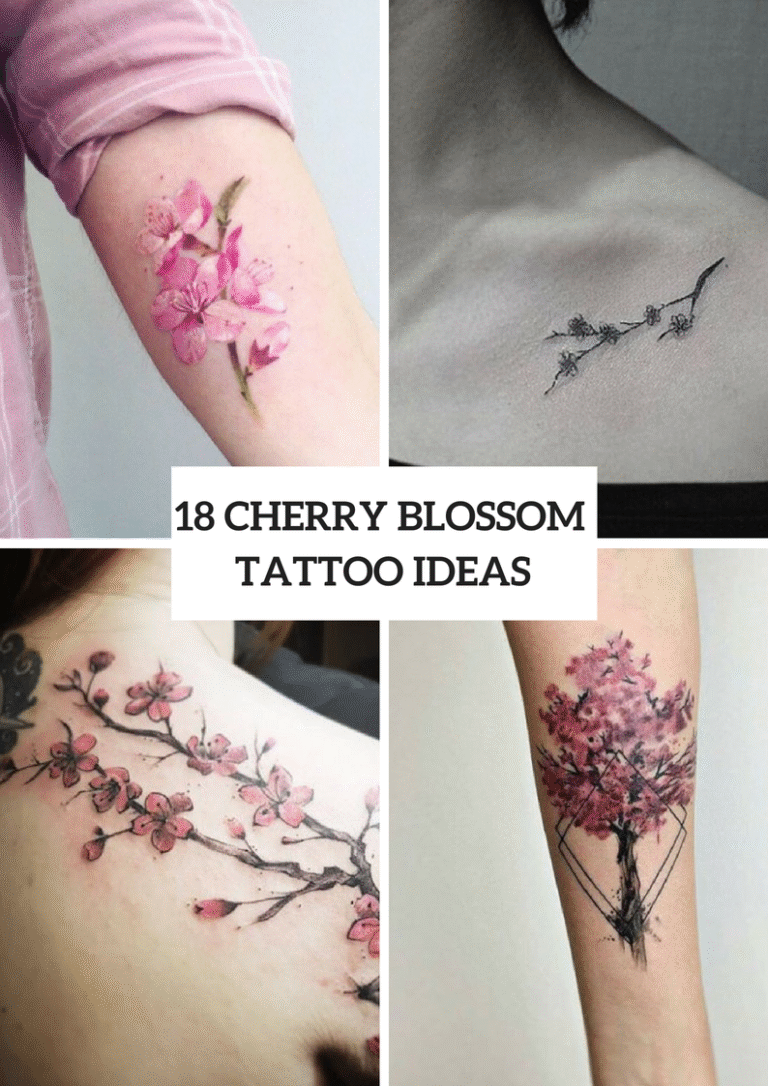 cherry blossom tattoos for women
