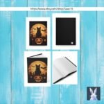 Get in the spooky spirit with our Halloween Black Cat Hardcover Journal  Perfect