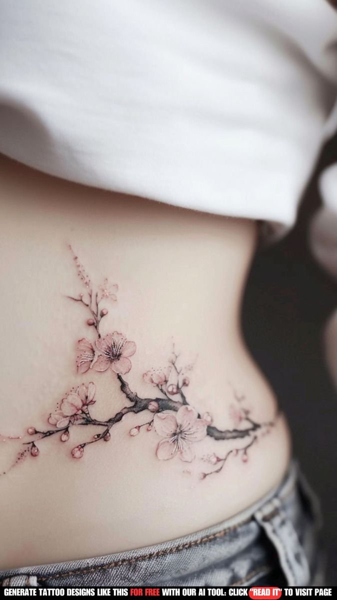 cherry blossom tattoos for women