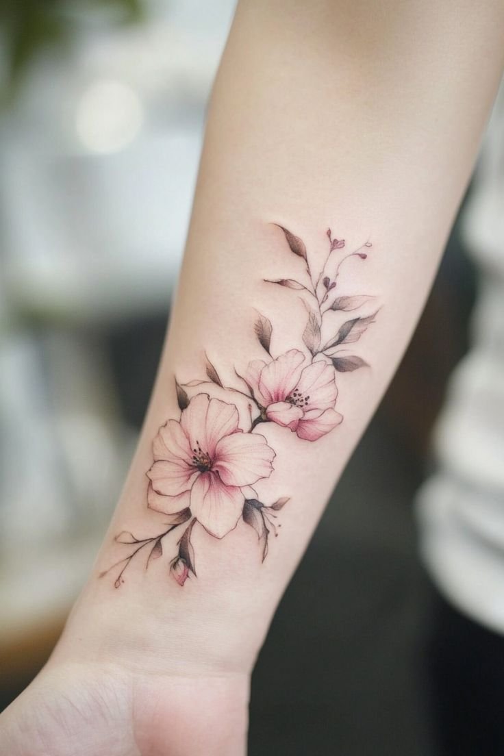 cherry blossom tattoos for women