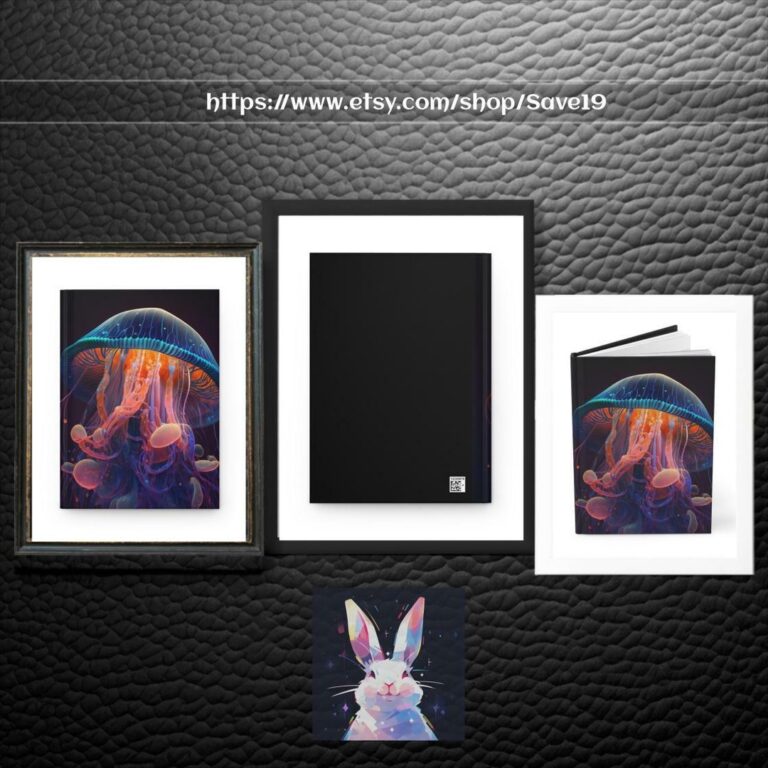 Vibrant Colorful Jellyfish Hardcover Journal Matte