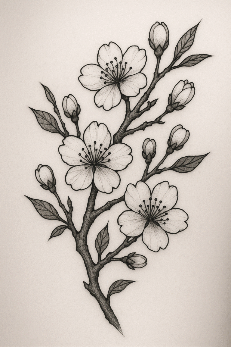 cherry blossom tattoos for women