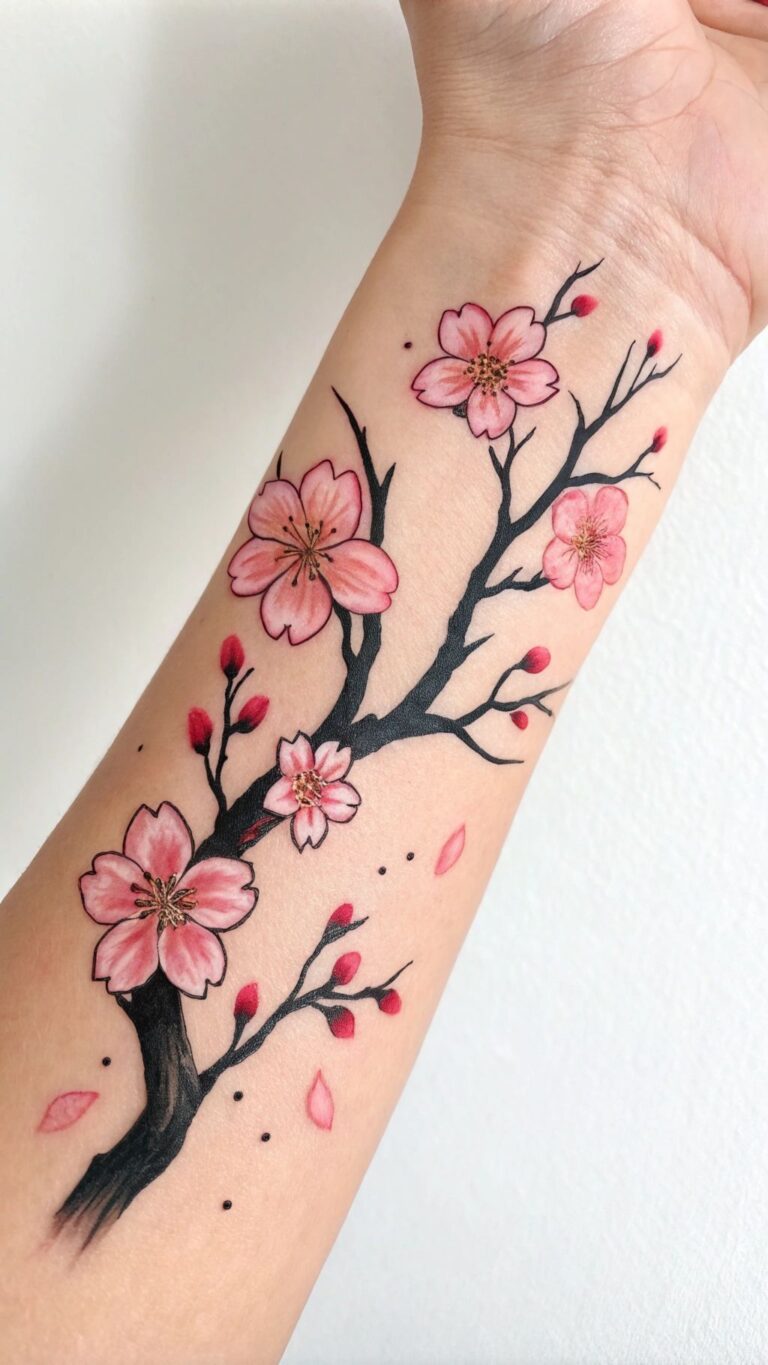 cherry blossom tattoos for women