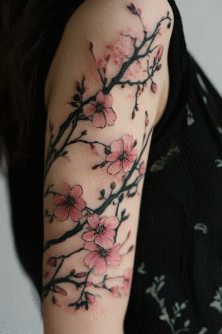 cherry blossom tattoos for women