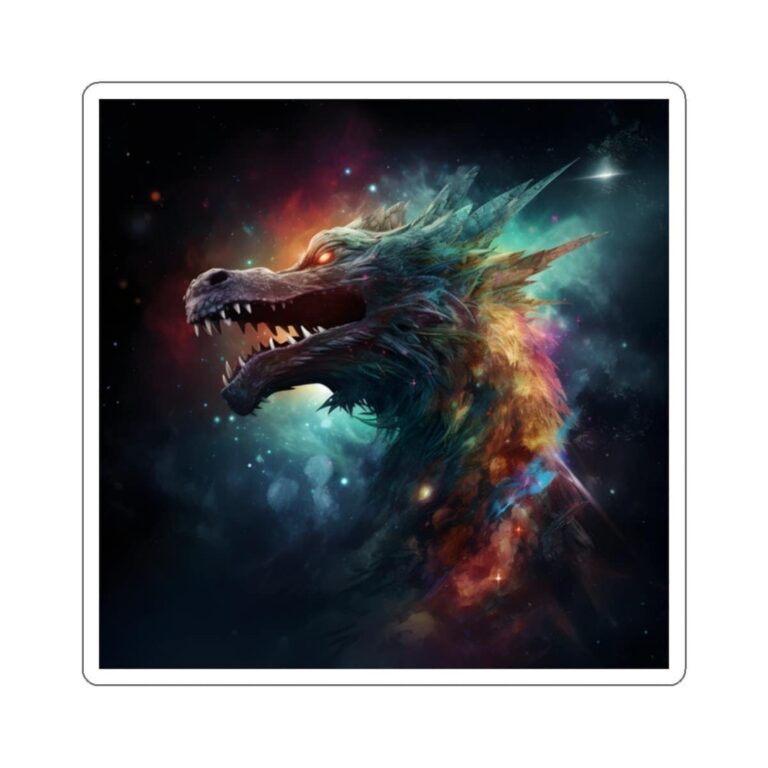 Cosmic Dragon Kiss-Cut Stickers