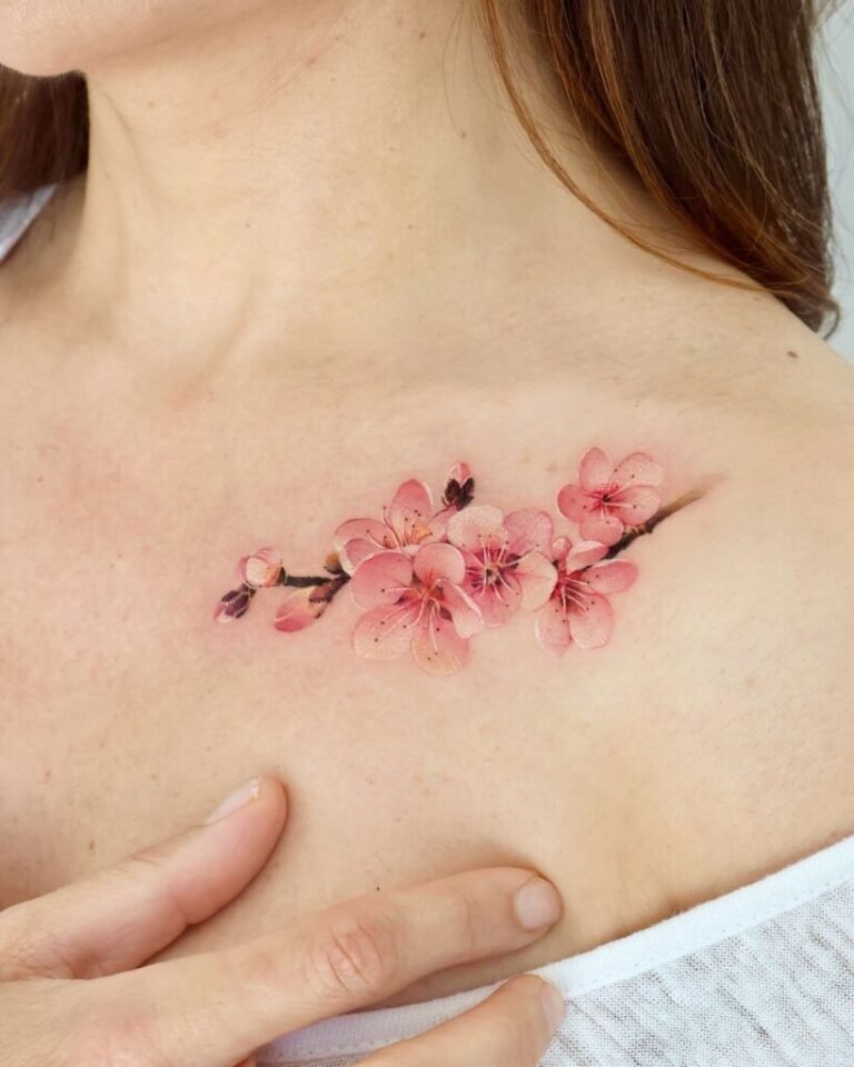 cherry blossom tattoos for women