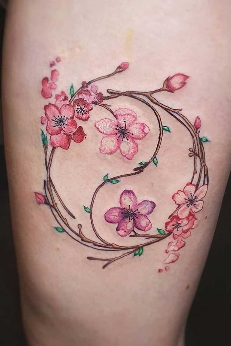 cherry blossom tattoos for women
