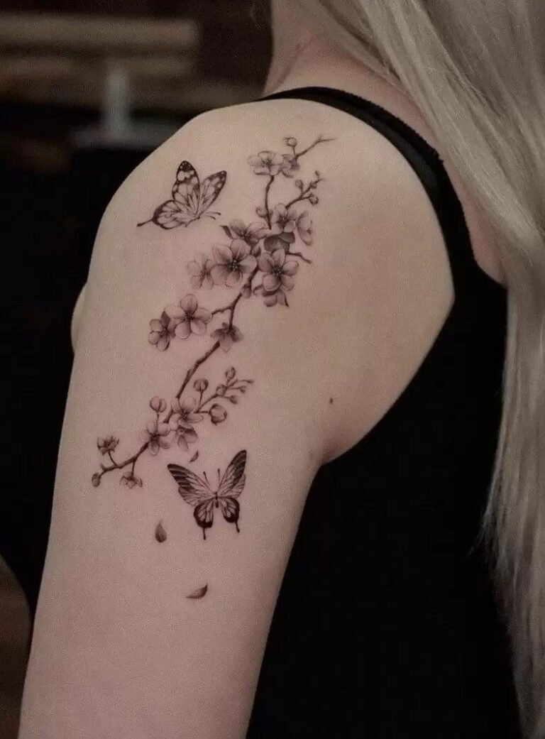 cherry blossom tattoos for women