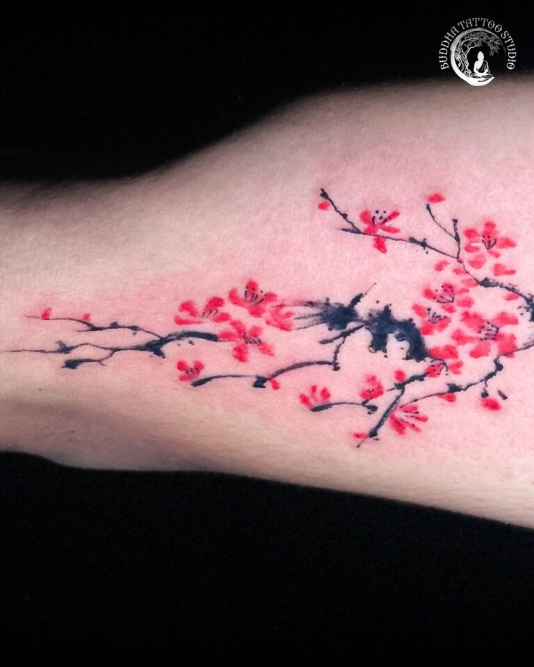 cherry blossom tattoos for women