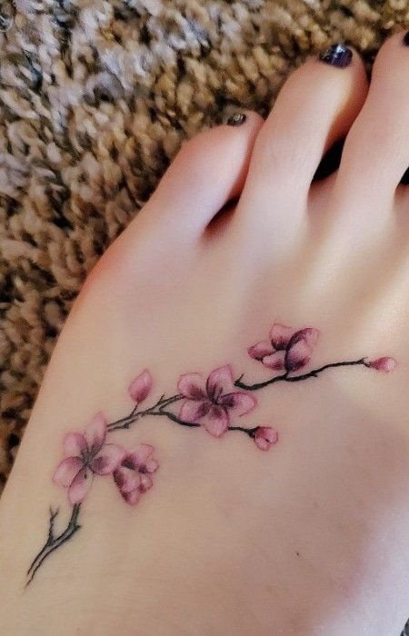 cherry blossom tattoos for women