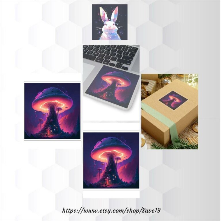 Giant Mushroom Home Kiss-Cut Stickers