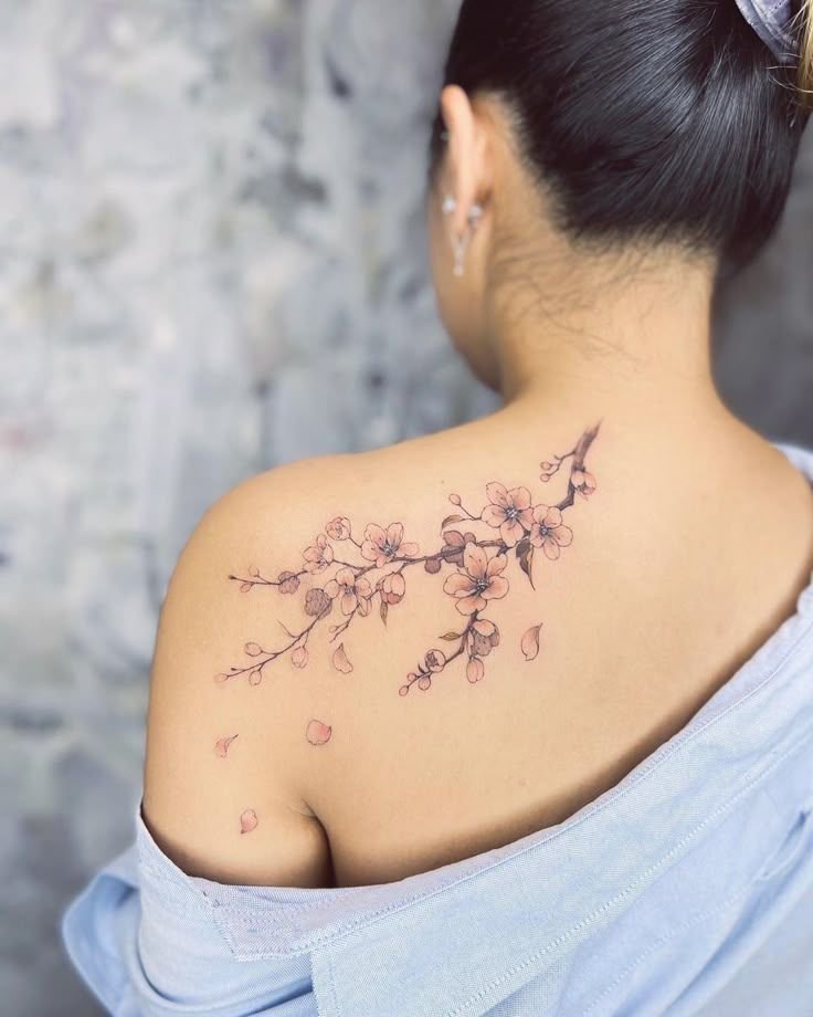 cherry blossom tattoos for women