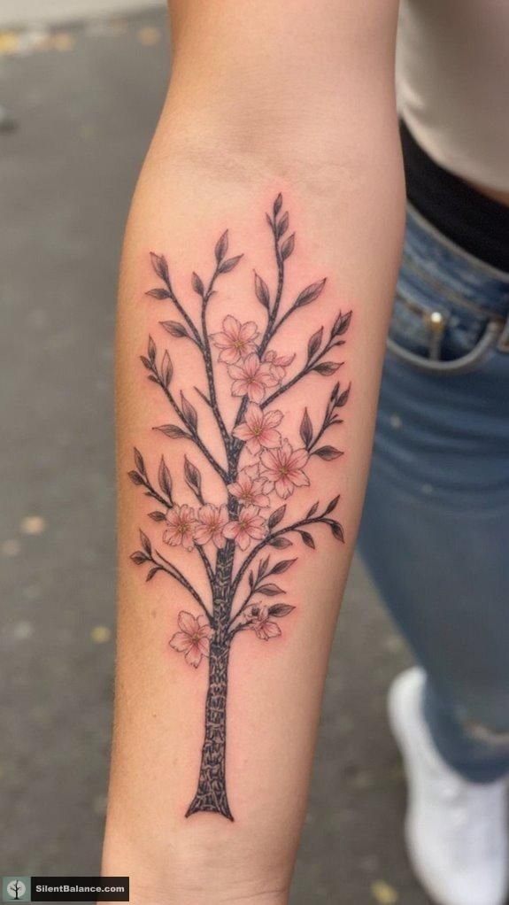 cherry blossom tattoos for women