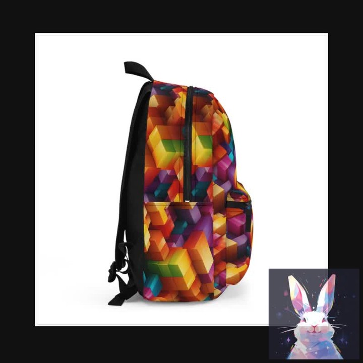 Colorful Geometric Blocks Backpack