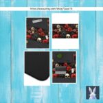 Red Roses and Skulls Goth Desk Mat