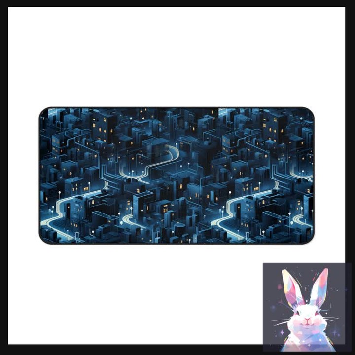 Night Time City Desk Mat