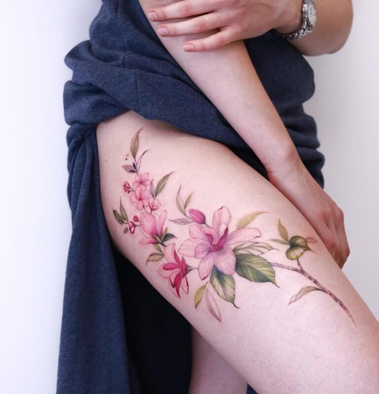 cherry blossom tattoos for women