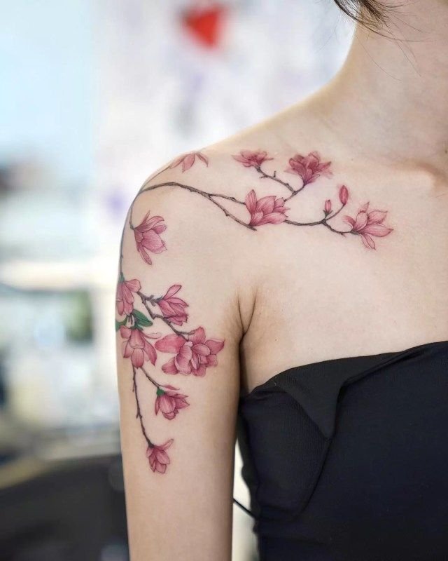 cherry blossom tattoos for women