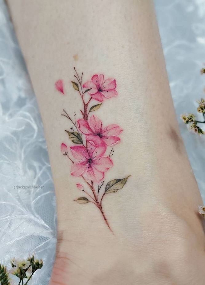 cherry blossom tattoos for women
