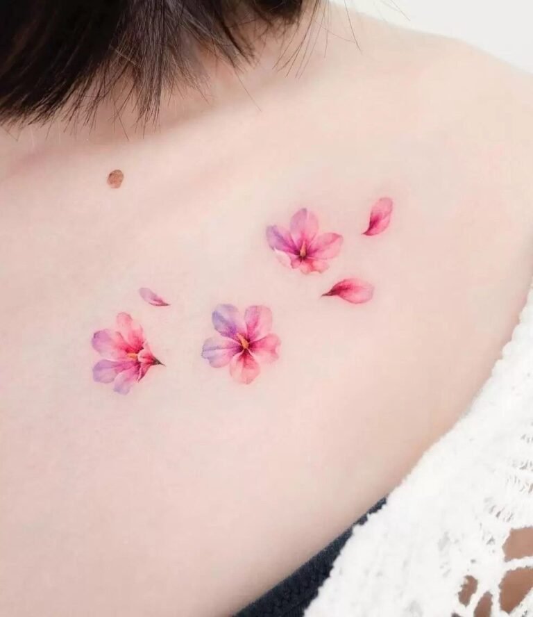 cherry blossom tattoos for women