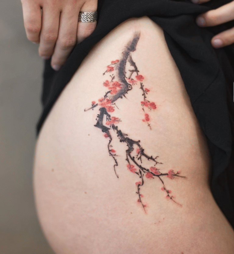cherry blossom tattoos for women