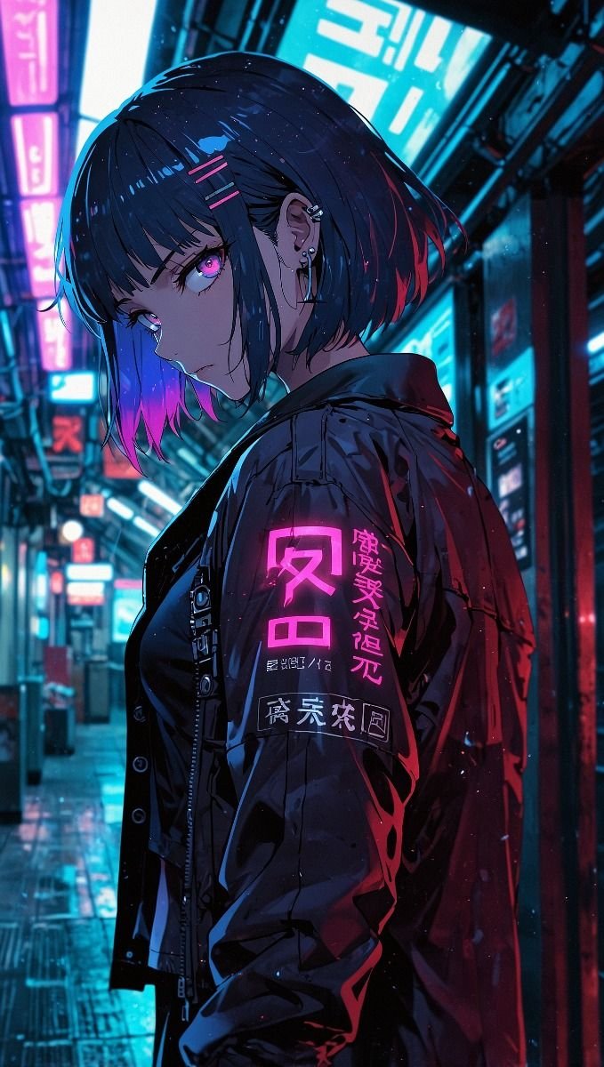 cyberpunk anime wallpaper