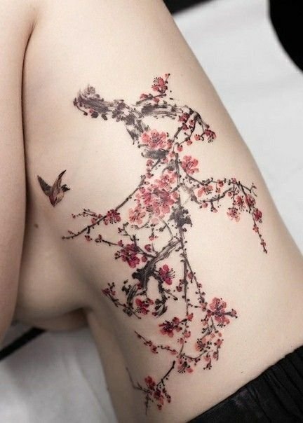 cherry blossom tattoos for women