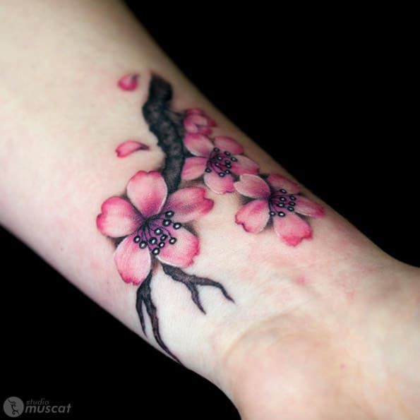 cherry blossom tattoos for women