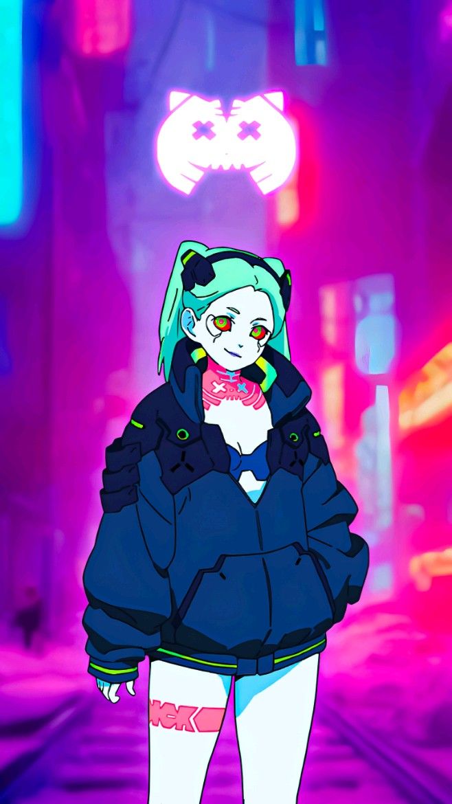 cyberpunk anime wallpaper