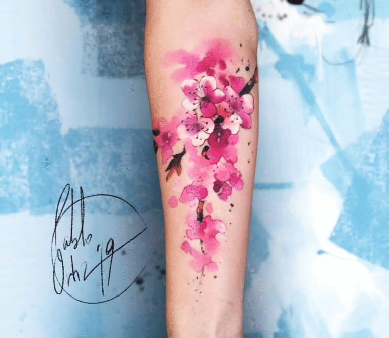 cherry blossom tattoos for women