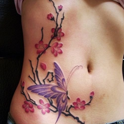cherry blossom tattoos for women