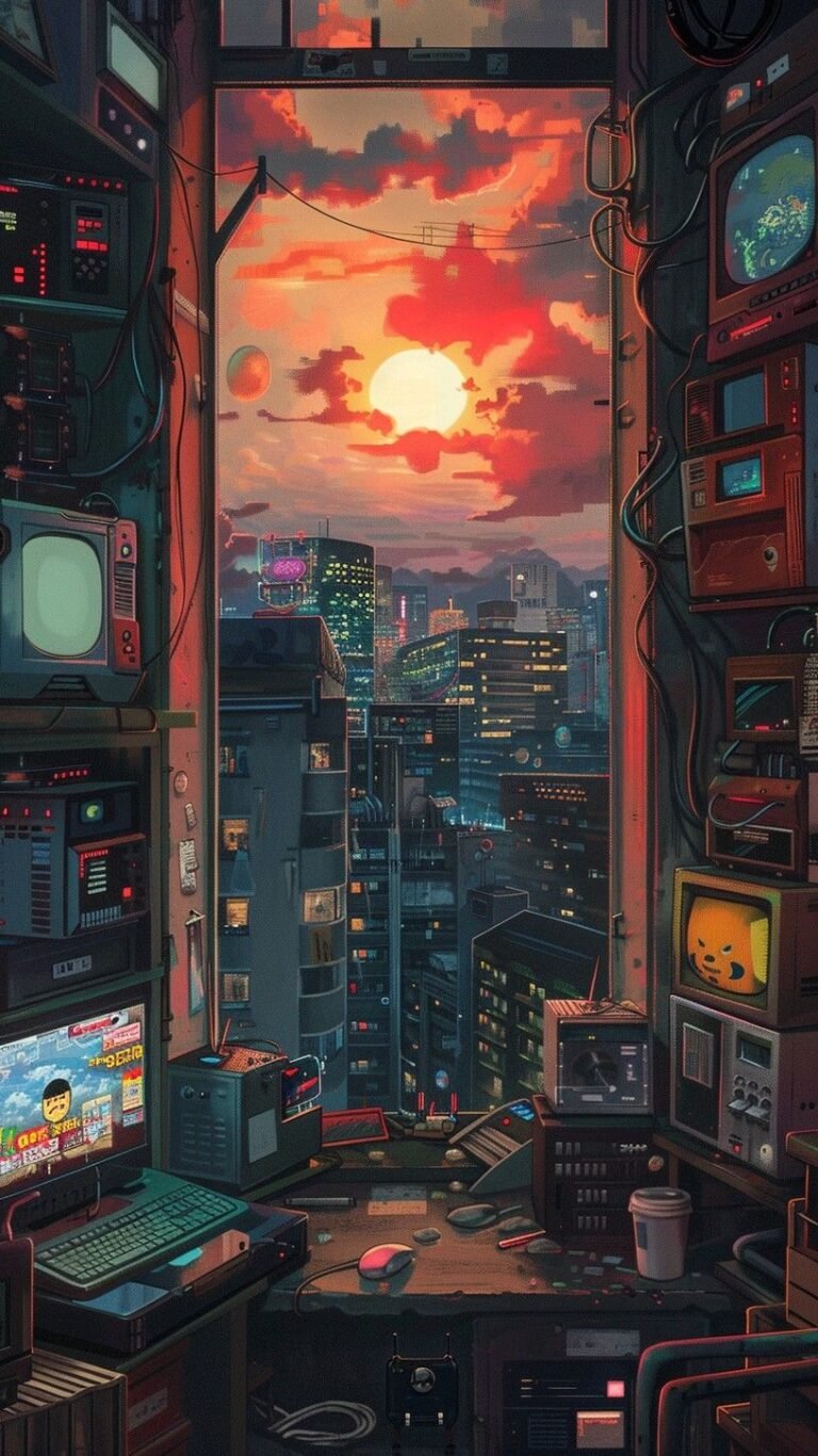 cyberpunk anime wallpaper