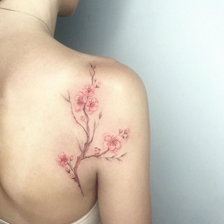 cherry blossom tattoos for women