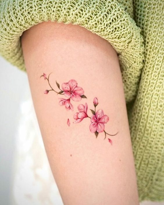 cherry blossom tattoos for women